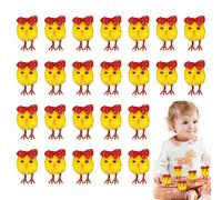 Genérico Easter Chicks Decoration - Set of 24 Plush Chick Rag Animals | Mini Toys Cotton Ball for Search Eggs Surprises | Centertable Spring Filling