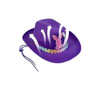 Generico Easter Cowgirl Hat | Rabbit Ears Party Cowboy Fancy Dress - Easter Sun Hat for Costume | for Birthdays Family Parties Celebrations Stage
