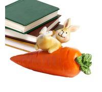 Genérico Easter Decorations - Resin Bunny, Garden Rabbit Carrot Table | Easter Animal Sculpture, Home Decor
