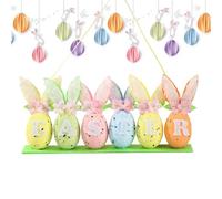 Generico Easter Eggs - Bunny Ears Spring Party, Decorative Easter Eggs for the Home, 6 Pieces for Home, Office, School, Apartment, Hotel, Restaurant, Desk Shelf