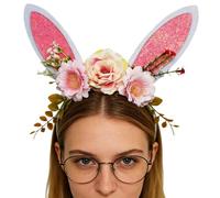 Genérico Easter Headband, Animated Decoration with Glitter for Costume, Children's Bunny Headband as a Party Favor - for Cosplay, Photo Booth, Birthday, Makeup, Christmas Party