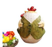 Generico Easter Statues | Chicken Figures Easter Decorations, Desk Ornament in the Shape of a Chicken, for Living Room Bedroom Desk Shelf Table