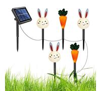 Generico Easter Waterproof Easter Rabbit and Carrot Garden Decorations - Solar Landscape Light - for Garden Yard Patio