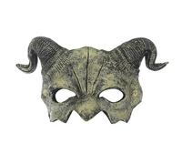 Genérico Effrayant Halloween Masque - Demi-visage Corne Diable | Cosplay Fantôme Horreur | Accessoire Costume Peur | Parfait Fête Déguisement - Utilisation Halloweens Carnival