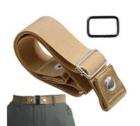 Generico Elastic Belt Without Buckle - Invisible and Comfortable Without Buckle Unisex, Elastic Waist Belt for Women and Men - For Mom, Wife, Girlfriend, Dad, Grandpa, Husband, dark khaki,