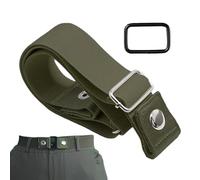 Generico Elastic Belt Without Buckle - Invisible and Comfortable Without Buckle Unisex, Elastic Waist Belt for Women and Men - For Mom, Wife, Girlfriend, Dad, Grandpa, Husband, green,