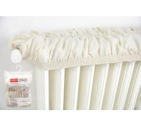 Generico Elastic Magic Radiator Cover in Ecru, 100% Cotton Fabric, Solid Pattern, Stretch, 40 to 80 cm, Made in Italy