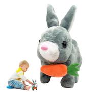 Generico Electric Bunny - 6.7 Inch Mobile Interactive Easter Bunny with Sound - Battery Powered Jumping Robot Rabbit for Kids, Funny Swinging Ears