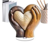 Genérico Elegant Tabletop Sculpture, Rotating Transparent Art Display Stand, Heart Stand with Romantic Feature, Decorative Figure, Passion Shelf Display