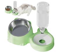 Generico Elevated Cat Bowl | Tilted Cat Feeding Bowls | Stainless Steel Pet Feeding Bowls, Cat and Dog Food Pet With Automatic Water Feeder, 25.5 x 16 x 14.5 cm Automatic Water Dispenser for Cats