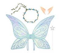 Generico Ensemble D'ailes De Fée - Ailes De Fée Papillon Pour Filles | Déguisement Enfant | Accessoires Cosplay D'Halloween, Accessoires Jeu Rôle Pour Fête Noël, Mariage