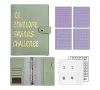 Genérico Envelope Challenge Folder, Money Saving Binder for Money Saving Challenge Book and Cash Envelopes, Save $5,050
