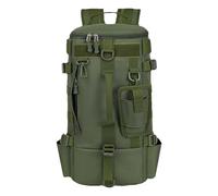 Generico Equipment Backpack, Equipment Backpack - Outdoor Bag with Rod Holder | Large Bag for Camping, Hiking, Shoulder Bag for Das, army green, riferimento alla descrizione, Please refer to