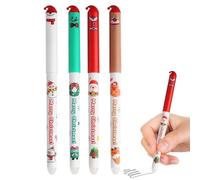 Generico Erasable Gel Pen | 4 Pieces Christmas Writing Material | Writing Pen for Students Teachers Journalists Office Scrapbookers Diary Sketches Crafts Journalists Classroom