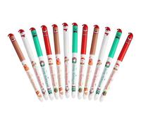 Generico Erasable Gel Pens Set - Retractable Cute Cartoon | Funny Writing Supplies for Christmas Party Supplies Colorful Erasable Pen Kit with Bag Decorations