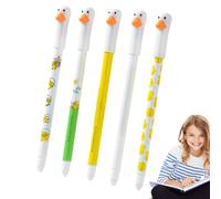 Generico Erasable Pen, 0.5 mm Duck Gel Pens for Writing Erasable - 5 Cute Smooth Smooth Pens for Notes Drawing Writing School and Office