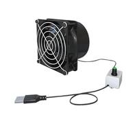 Genérico Extraction Fan - ABS Aluminium 8 x 8 x 6.5 cm 5 W | USB Welding Absorber with Adjustable Speed | Mini Blower Ventilation for Workshop, Removal and Daily Use