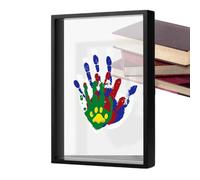 Generico Family Hand Print Kit | Handprint Frame for Kids, Wooden Frame Kit, Clear Sheets, Clear Painting Kit for Safe Home Post-Birth