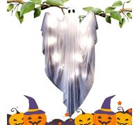 Genérico Fantasma Illuminato Halloween - Decorazioni Fantasma 120x60x16cm, Suoni Appendibili Figurine, Luminous Statua | Casa Giardino Portico Finestra Night Party Long Lasting Fabric PP Internal
