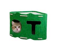 Generico Felt Cat Cave - Wool Pet Bed for Cats Semi-Closed Double Entry Warm and Comfortable | for Winter, Indoor, Outdoor, Camping, Travel, Home, C