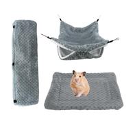 Generico Ferret Hammock - Den with Cave and Soft Tunnel, Chinchilla Bed - Suitable for Sugar Petaurus, Ferret, Hamster, Sleeping, Resting, Hiding, Play, Climbing, Winter