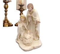 Genérico Figures Scene Nativity Holy Family - Tabletop Jesus Nativity Scene Figurine, Hand Painted Figurines Statue Home Art for Dining Table, Desk, Children's Room