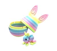 Genérico Filled Eggs for Easter, 3D Printed Fun and Interactive - Rabbit and Egg Printed in 3D, for Living Room, Dining Room, Bookcase, Office, Birthday Party