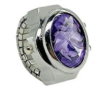 Genérico Finger Watch - Vintage Adjustable Jewelry | Novelty Finger Bling | Creative Women's Gift Accessory, Mini Time Display Decorative & P, purple, Consulte la descripción