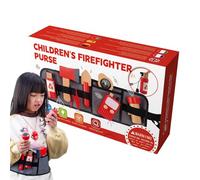 Generico Firefighter Career Kit: Stable Wooden Construction, Tactile Learning Tools, Pretend Games, Light Carry Bag | Ideal for Birthday Party