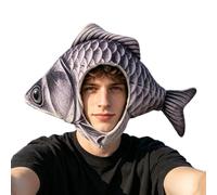 Generico Fish Hat - Crazy Breathable Plush Hat | Funny Fish Shape, for Cosplay Carnival Halloween Birthday Boys Children Adults