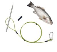 Genérico Fish Holding Device - Stainless Steel Cable Clamp with Carabiner for Gripping Tool for Diving, Kayaking, Lakes, Ponds, Coasts and Streams