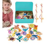 Generico Fishing Game, Sensory Fishing Table Toy Set, 6.69x5.71x1.57 Inches Fine Motor Skill Development, Fun Preschool Learning Activity for Home Nurser, Kindergarten, Classroom