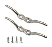Generico Flag Pole Hook | 2 Pieces in Marine Stainless Steel, Fixing for Peaks with Screws, for Jetty, Canoe, Small Ship, Deck, Sailing in the Lake