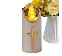 Genérico Flameless LED Candles - Battery Operated Grave Lights, Electric Candles with Flickering Effect, for Churches, Bedroom, Living Room, Garden, Porch and Paths