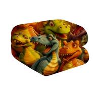 Generico Flannel Blanket with Dinosaurs HD Digital Print