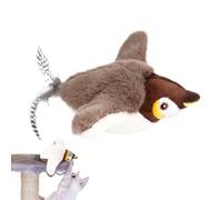 Generico Flapping Cat Game - Plush Toy 24 x 23 x 6 cm | Realistic Simulation Twitter, Interactive Flying Sparrow | Rechargeable Touch Activated Toy for Kittens
