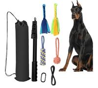 Generico Flirt Pole for Dogs - Dog Tug of War Toy Pet Wand Interactive Retractable Flirt Stick, Dog Agility Equipment, Puppy Training Wand Exercise