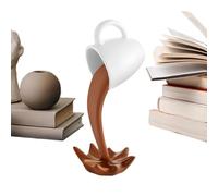 Generico Floating Coffee Statue, Funny Resin Figurine | Floating Coffee Statue Decor Desk | for Dining Table Room Inauguration Home Mother's Day