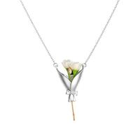Generico Flower Bouquet Necklace - Stylish Sturdy High-Performance Ergonomic Floral Copper Necklace Chain for Women Gift Idea Her | Multipurpose Outdoor Indoor Utility, riferimento alla