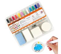 Generico Foam Art - 6 x 6 cm | Multifunction Soft 3D Effect Crafts with Marker | Inflatable Paint Kit for Parties Easter Thanksgiving Holidays
