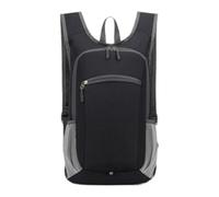 Generico Foldable Backpack - Portable Hiking | Lightweight | Large Capacity Organizer | Ergonomic Bag for Men and Women for Urban Moving, Camping, Gym and Training (Black/v, Black, riferimento