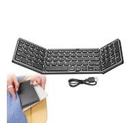 Generico Foldable Keyboard - Portable Tri-fold Keyboard, Wireless Keyboards - Rechargeable | Slim Compact Taste for Tablet, Laptop, Smartphone, Travel, Business, Home Office