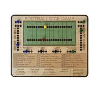 Generico Football Board Game, Football Dice Tray, Family Football Game, Wooden Football Game, Football Dice Game, Portable Football Game, Tabletop Football Game, Football Game for Families