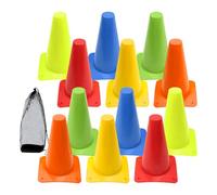 Genérico Football Cones - 12 Pieces Training Cones for Practice, Practice Equipment for Gym | for Basketball Tennis and Baseball in Outdoor Field and Gym