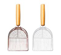 Generico for Cats | Filter for Cats in Metal - for Pooper Lifting for Cleaning with Non-Slip Wooden Handle, Fecal Screening