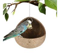 Generico For - Coconut Shell 13 x 13 cm | Reusable and Comfortable Pet Cave | for Breeding Garden, Patio, Balcony, Porch, Trunk, Parrots, Sparrows, Periquit