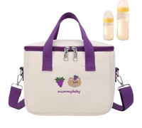 Genérico for Diapers - 9.45 Inch Insulated Diaper Organizer, Waterproof Aluminum Foil Lined Storage | Adjustable Shoulder Strap, Maternity Bag, Accessory by, purple, Consulte la descripción, See