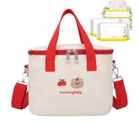 Genérico for Diapers - 9.45 Inch Insulated Diaper Organizer, Waterproof Aluminum Foil Lined Storage | Adjustable Shoulder Strap, Maternity Bag, Accessory by, red, Consulte la descripción, See