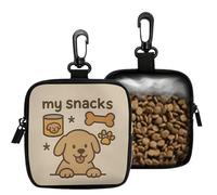Generico for Dogs - PVC Polyester 12 x 11 x 3.2 cm | Semi-Transparent Training Bag with Clip on the Waist, Portable Prize Dispenser for Walking with Puppies, Hiking