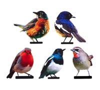 Generico For Fence Decorations, 5 Pieces Rustproof Metal Colourful Vibrant | Decorations for Fence Top | For Porch Yard Garden Patio Lawn